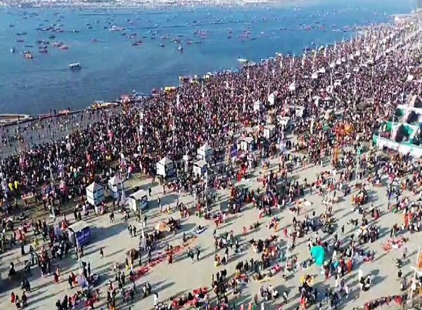 India News | Mahakumbh Welcomes Ramnami Sect Devotees from Chhattisgarh for Holy Dip
