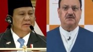 World News |  JP Nadda Meets Indonesian President; Discusses Bilateral Ties, Cultural Exchange Under KNOW BJP Initiative