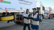 World News | Operation Chivalrous Knight 3: 100 Trucks Carrying 1,442 Tonnes of UAE Aid Entered Gaza Since Start of Ceasefire