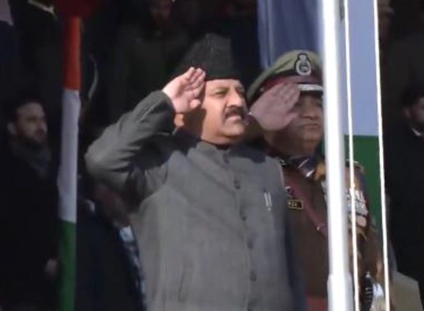 India News | J-K: Dy CM Surinder Choudhary Unfurls National Flag in Srinagar