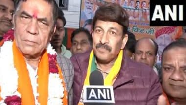 India News | Delhi Polls: BJP's Manoj Tiwari Urges People to Support Mohan Singh Bisht in Mustafabad