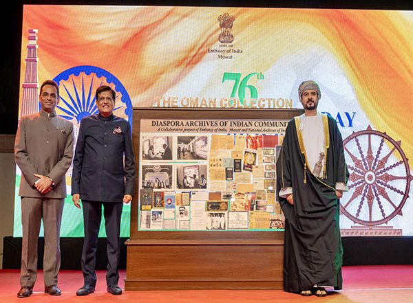 Business News | Union Minister Piyush Goyal Attends Republic Day Celebrations at Indian Embassy in Muscat