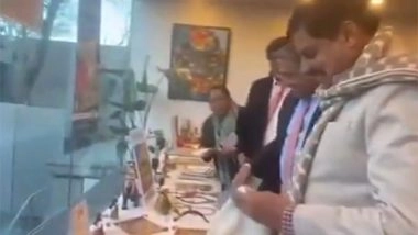 World News | Madhya Pradesh CM Visits Tribal Products Market Display in Tokyo, Meets Tokyo Mayor