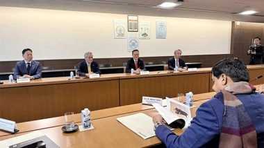 World News | MP CM Mohan Yadav Visits Bridgestone Headquarters in Tokyo, Invites Officials for Global Investors Summit