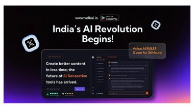 Business News | Volkai AI Takes X.com by Storm: India's Homegrown AI Dominates Trending for 24 Hours, Ignites Social Media Frenzy
