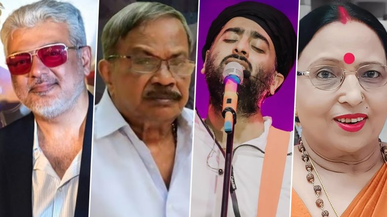 Padma Awards 2025 Announced: Ajith Kumar Receives Padma Bhushan, Arijit Singh Honoured With Padma Shri, MT Vasudevan Nair and Sharda Sinha Posthumously Awarded Padma Vibhushan – See Full List of Awardees
