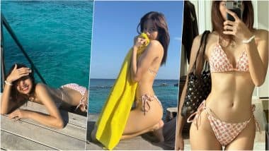 BLACKPINK Lisa's New Bikini Photos: K-Pop Star Wears Almost INR 75,000 Louis Vuitton Monogram Bikini While Holidaying in Thailand, Check Instagram Post