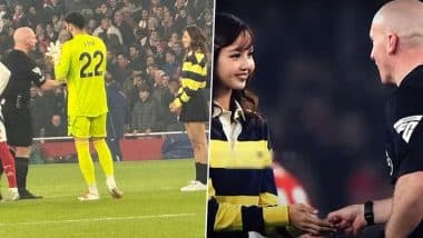 Arsenal vs Tottenham Hotspur Premier League 2024-25: BLACKPINK Member Lisa Makes Special Appearance For Coin Toss at Emirates Stadium(Watch Video)