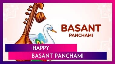 Basant Panchami 2025 Wishes, Messages, Quotes and Greetings To Celebrate Saraswati Puja