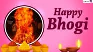 Bhogi Pongal HD Images and Wallpapers for Free Download Online: Share Bhogi Pandigai Wishes, Greetings, Quotes and Messages to Celebrate the First Day of the Harvest Festival