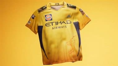 Chennai Super Kings Jersey for IPL 2025 Revealed, Etihad Airways Logo to Be In Front (Watch Video)