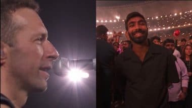 Jasprit Bumrah Attends Coldplay Concert in Ahmedabad; Lead Singer Chris Martin Calls Indian Cricketer 'My Beautiful Brother', Sings Special Song for Him (Watch Video)