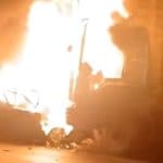 Mumbai Road Accident: 1 Dead, Another Safely Rescued As Car Catches Fire After Colliding With Dumper in Dahisar, Disturbing Video of ‘Burning Car’ Surfaces