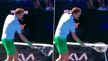 Angry Daniil Medvedev Smashes Net Camera, Breaks His Racquet During First-Round Win Over Kasidit Samrej at Australian Open 2025 (Watch Video)