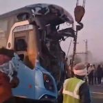 Dausa Road Accident: 45 Injured After Bus Rams Into 2 Trucks on Delhi-Mumbai Expressway in Rajasthan (Watch Video)