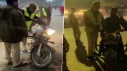 Operation Bullet Raja in Delhi: Police Book 35 Bikers for Using Modified Silencers and Performing Stunts in Jamia Nagar (Watch Video)