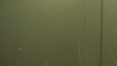 Delhi Weather Update: National Capital Wakes Up to Dense Fog As Cold Wave Grips City (Watch Videos)