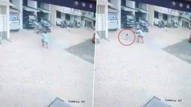 Thane: Man Rushes To Save Child After 2-Year-Old Boy Falls From 3rd Floor of 13-Storey Building in Dombivli, Terrifying Video Surfaces