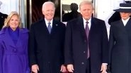 Donald Trump Swearing-In Ceremony: Joe Biden and Jill Biden Welcome US President-Elect and Melania Trump at White House for Pre-Inauguration Tea (Watch Video)