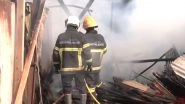 Goregaon Fire: Massive Blaze Erupts at Khadakpada Furniture Market in Mumbai, No Injuries Reported (Watch Video)
