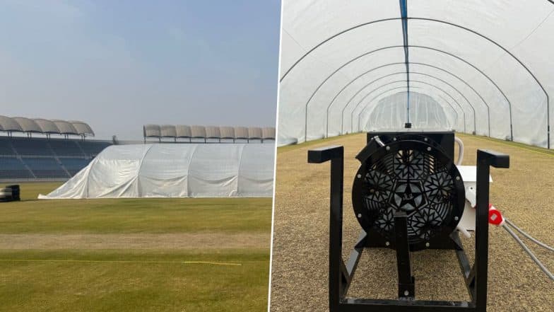 Greenhouse Covering, Heaters Deployed As PCB Attempts to Dry Pitches For Spinners Ahead of WI vs PAK Test Series 2025 (See Pics)