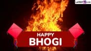 Bhogi Sankranti Kanuma Subhakankshalu 2025 Images in Telugu: WhatsApp Status, Messages, Greetings and SMS To Share With Family and Friends