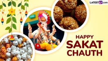 Saket Chauth 2025 Images and Lambodara Sankashti Chaturthi HD Wallpapers for Free Download Online: WhatsApp Status Messages With Ganpati Photos for Loved Ones