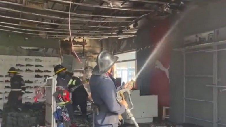 Hypercity Mall Fire: 2 Shops Gutted As Blaze Erupts at Mall in Thane’s Kasarvadavali Area; No Casualty Reported (Watch Video)