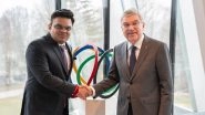 ICC Chairman Jay Shah Meets IOC President Thomas Bach in Lausanne With Spotlight on Cricket's Inclusion as Olympic Sport in LA 2028 Olympics and Beyond (See Pics)