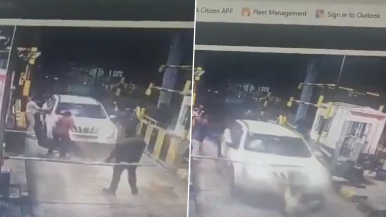 Kakinada: Suspected Ganja Smugglers Mow Down Andhra Pradesh Police Personnel With Car During Checking, 2 Constables Severely Injured; CCTV Video Surfaces