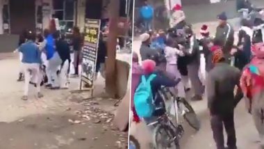 Baghpat Girl Fight: Viral Video Shows Teenage Girls Engaged in Ugly Clash on Road Over Boyfriend Dispute