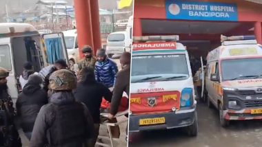 Bandipora Road Accident: 2 Soldiers Dead, 3 Others Injured After Army Truck Rolls Down Hill in Jammu and Kashmir (Watch Video)