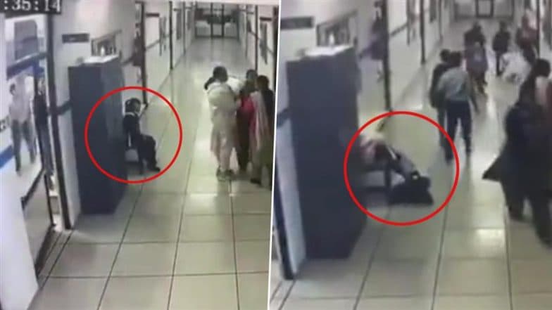 Ahmedabad Sudden Death Caught on Camera: 8-Year-Old Girl Collapses in School Lobby and Dies, Cardiac Arrest Suspected (Disturbing Video)