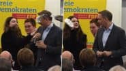 Germany’s Former Finance Minister Christian Lindner Slapped With Soap-Cake During Election Campaign; Video Goes Viral