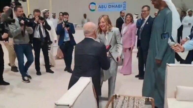 Albanian PM Edi Rama Goes Down on 1 Knee, Gifts Scarf to Italy’s Giorgia Meloni on Her Birthday; Video Goes Viral