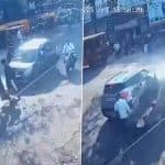 Accident Caught on Camera in Satara: 1 Dead, 4 Others Severely Injured After Speeding Car Loses Control, Rams Into Them in Maharashtra, Disturbing Video Surfaces