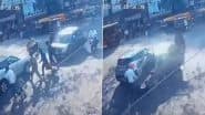 Accident Caught on Camera in Satara: 1 Dead, 4 Others Several Injured After Speeding Car Loses Control, Rams Into Them in Maharashtra, Disturbing Video Surfaces