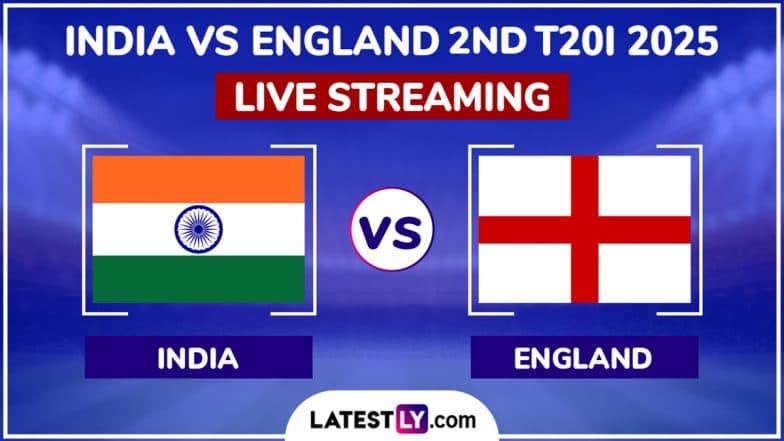 India vs England Free Live Streaming Online, 2nd T20I 2025: How To Watch IND vs ENG Cricket Match Live Telecast on TV? | 🏏 LatestLY