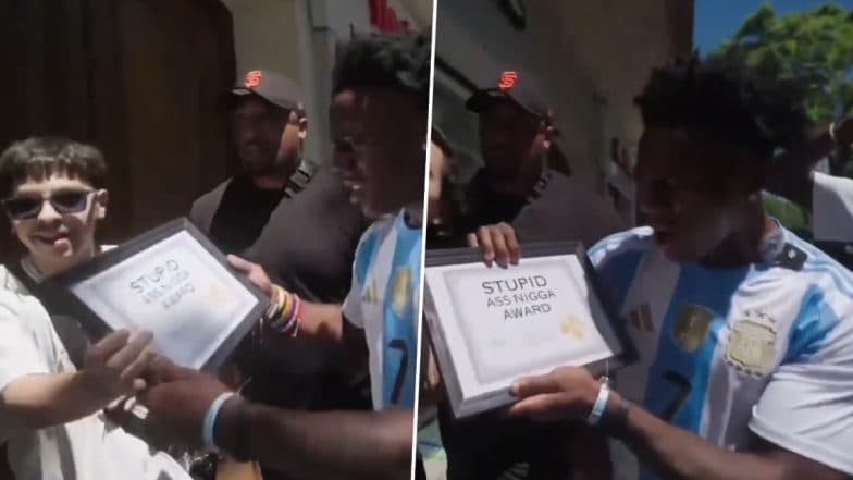 IShowSpeed Gets ‘Stupid A** N*** Award?’ Argentinian Man’s Racist Move Confuses YouTuber During His South America Tour (Watch Video)