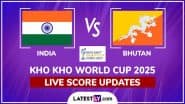 India vs Bhutan Kho Kho World Cup 2025 Live Score Updates: Get Live Commentary, Online Points of IND vs BHU Match in Inaugural KKW