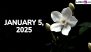 January 5, 2025 Special Days: Which Day Is Today? Know Holidays, Festivals, Events, Birthdays, Birth and Death Anniversaries Falling on Today's Calendar Date