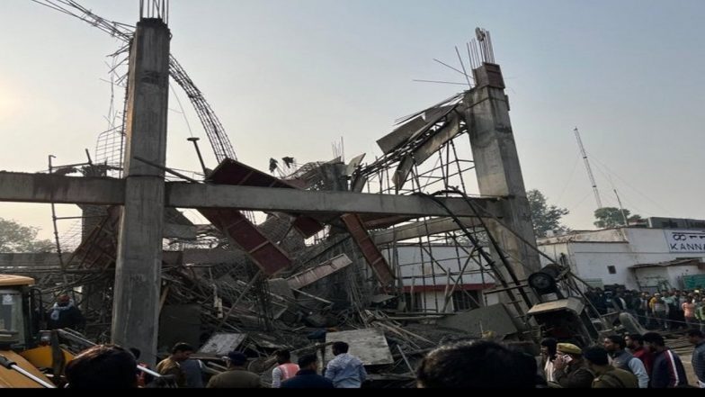 Kannauj Railway Station Roof Collapse: Under-Construction Building Collapses, Several Trapped (Watch Video)