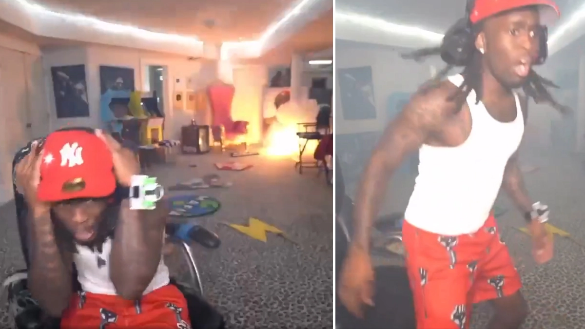Kai Cenat Lights Firework in His Stream Room and Almost Burns Down His Crib  While Celebrating New Subscribers, Watch Viral Video | 👍 LatestLY