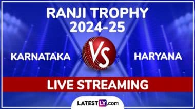 Karnataka vs Haryana Free Live Streaming Online, Ranji Trophy 2024-25 Match: How To Watch KAR vs HAR First-Class Cricket Match Live Telecast on TV?