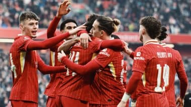 Liverpool 4–0 Accrington Stanley, FA Cup 2024–25: Diogo Jota, Trent Alexander-Arnold, Jayden Danns and Federico Chiesa Score As Dominant Reds Cruise Into Fourth Round (Watch Goal Video Highlights)