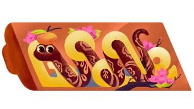 Lunar New Year 2025 Google Doodle: Search Engine Giant Embraces Year of the Wood Snake With Vibrant Artwork To Celebrate Chinese New Year (View Pic)