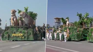 Cheetahs Featured in Republic Day Parade 2025: Madhya Pradesh's Tableau Showcases Successful Reintroduction of Cheetahs in Kuno National Park (Watch Video)