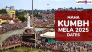 Maha Kumbh Mela 2025 Start and End Dates in Prayagraj: What Are the Six Shahi Snan Dates? Know Important Mahakumbh Mela Bathing and Spiritual Rituals To Mark the Grand Festival in Uttar Pradesh