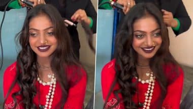 Mahakumbh Ki Monalisa' Gets Makeover, Garland Seller-Turned-Viral Sensation For Dusky Skin Beauty Captured Getting Hair and Makeup Done in New Video (Watch) | 👍 LatestLY