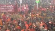 Maha Kumbh Mela 2025: Mahanirvani Panchayati Akhada Takes Holy Dip at Triveni Sangam in Prayagraj As First &lsquo;Amrit Snan&rsquo; Begins on Occasion of Makar Sankranti (Watch Video)